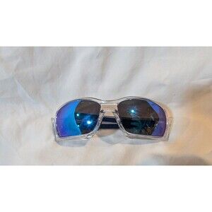 MCR Safety Swagger Safety Glasses Sunglasses Clear Frame Blue Mirror Lenses Z87